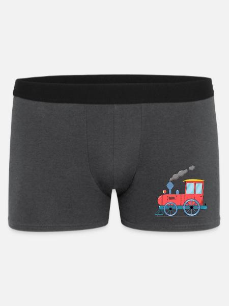 Children's train railway pink - Men's Boxer Shorts - charcoal grey