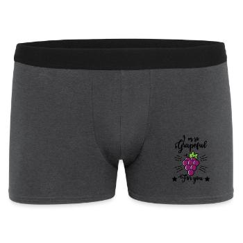 Je suis tellement raisin pour toi – Motif drôle de raisin - Boxer Homme - charbon - Devant