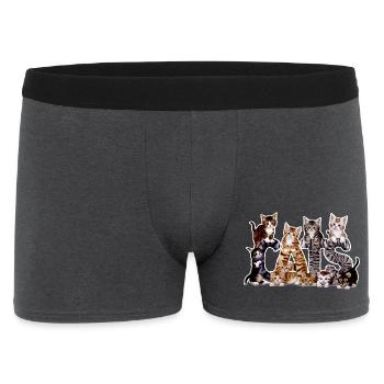 Chatons en lettres : collage adorable - Boxer Homme - charbon - Devant