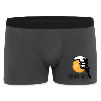 cosi fan tutti versus frutti - Souvenir von Mozart - Männer Boxer Shorts - Anthrazit - Vorne