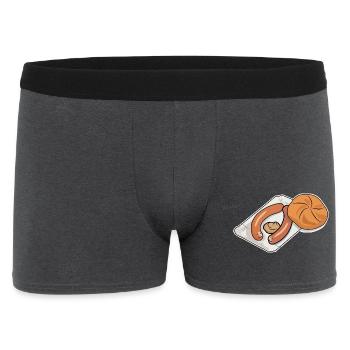 Frankfurter versus Wiener Würstchen - Männer Boxer Shorts - Anthrazit - Vorne