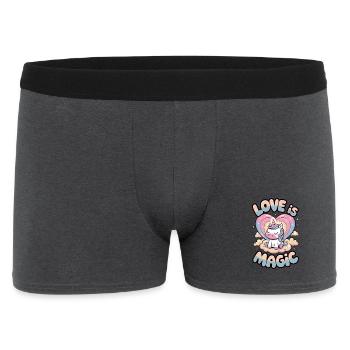 Love Is Magic - Men's Boxer Shorts - charcoal grey - Front