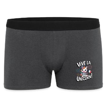 Vive La Unicorn! - Männer Boxer Shorts - Anthrazit - Vorne