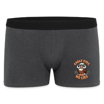 Adleraugen, keine Lügen - Männer Boxer Shorts - Anthrazit - Vorne