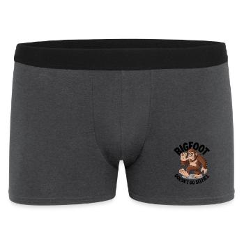 Bigfoot macht keine Selfies - Männer Boxer Shorts - Anthrazit - Vorne