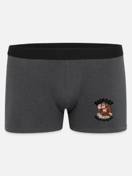 Bigfoot Doesn't Do Selfies - Men's Boxer Shorts - charcoal grey