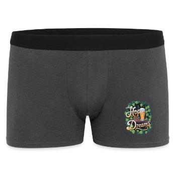 Hopfen und Träume - Männer Boxer Shorts - Anthrazit - Vorne