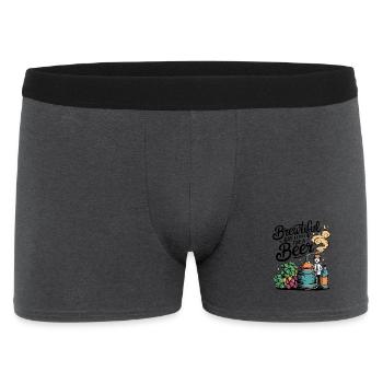 Brautag für ein Bier - Männer Boxer Shorts - Anthrazit - Vorne
