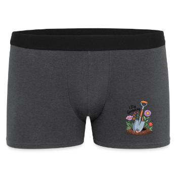 Ich stehe auf Gartenarbeit - Männer Boxer Shorts - Anthrazit - Vorne