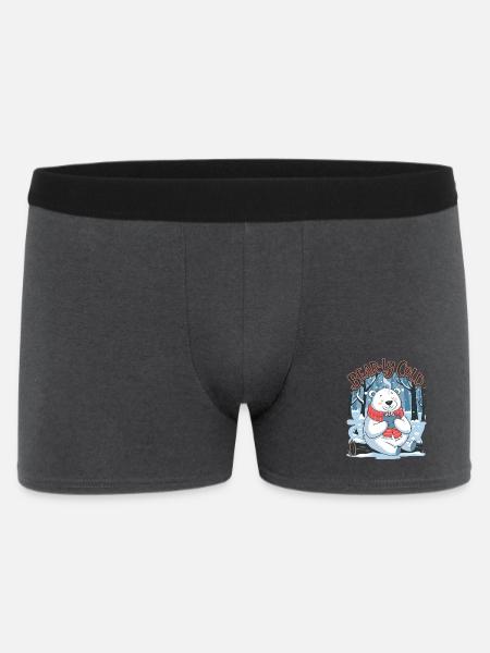 Bear-ly Cold - Men's Boxer Shorts - charcoal grey