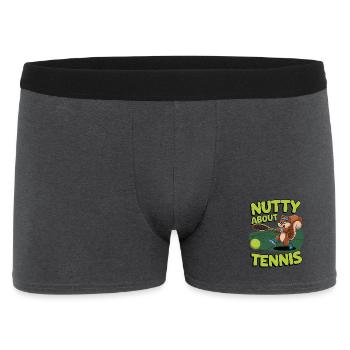 Nutty About Tennis - Men's Boxer Shorts - charcoal grey - Front