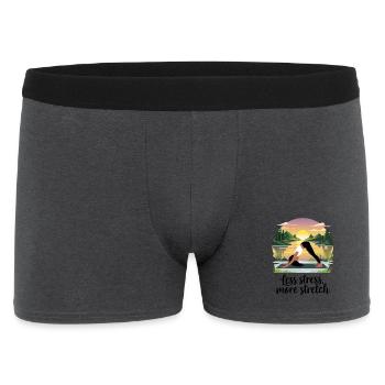 Weniger Stress, mehr Dehnung - Männer Boxer Shorts - Anthrazit - Vorne