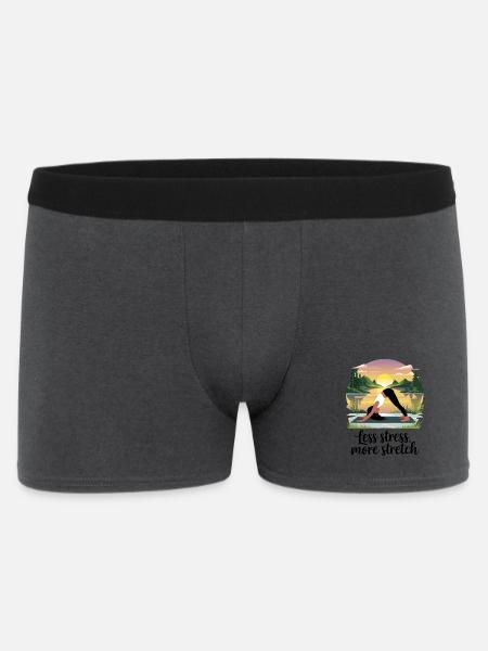 Less Stress, More Stretch - Men's Boxer Shorts - charcoal grey