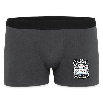 Chillin' avec mes Snowmies ! - Boxer Homme - charbon - Devant