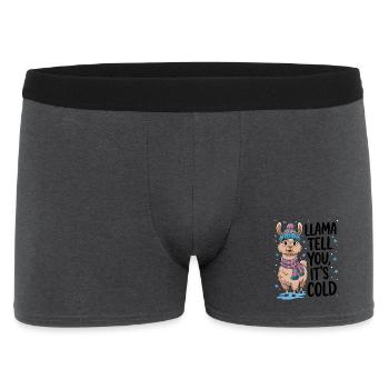 Lama vous dit qu’il fait froid - Boxer Homme - charbon - Devant