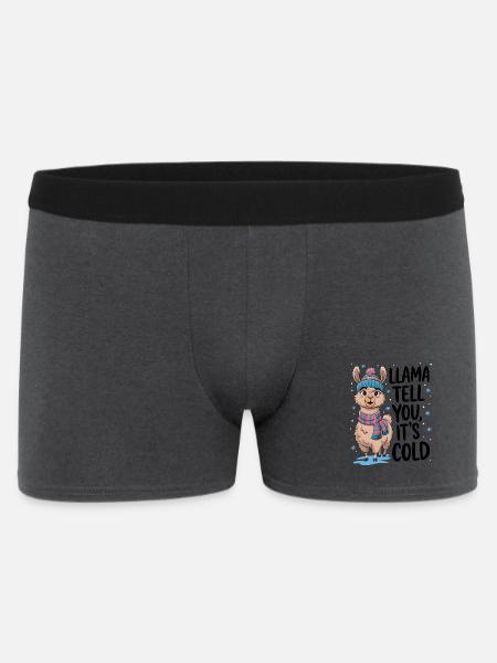Llama Tell You It's Cold - Men's Boxer Shorts - charcoal grey