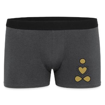 Goldenes Herz-Unendlichkeit Symbol - Men's Boxer Shorts - charcoal grey - Front