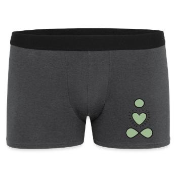 Mint Heart Infinity Emblem - Men's Boxer Shorts - charcoal grey - Front