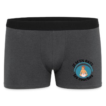 Je m en bats les couches - Boxer Homme - charbon - Devant