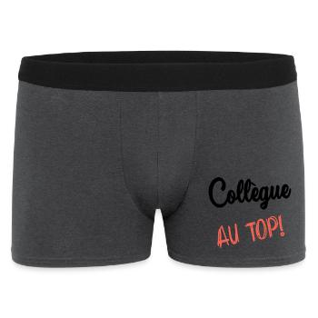 COLLEGUE. DEPART. EMPLOI. HUMOUR. MANAGER. CHEF - Boxer Homme - charbon - Devant