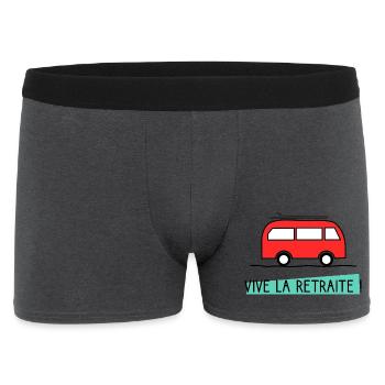 RETRAITE. BONNE RETRAITE. JOYEUSE RETRAITE - Boxer Homme - charbon - Devant