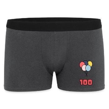 100. 100 YEARS. 100th ANNIVERSARY. BIRTHDAY 100 - Men's Boxer Shorts - charcoal grey - Front