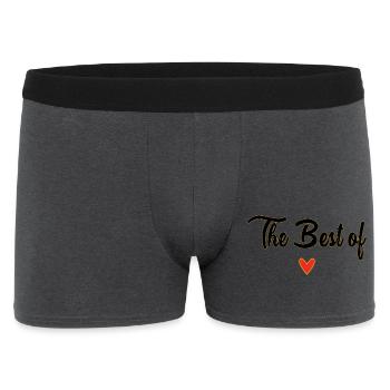 PAPOUNET. PAPA. FÊTE DES PÈRES. BONNE FÊTE PAPA - Boxer Homme - charbon - Devant