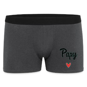 PAPY. PAPA. FÊTE DES PÈRES. BONNE FÊTE PAPA. BONNE - Boxer Homme - charbon - Devant