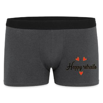 RETRAITE. RETRAITE. RETRAITEE. BONNE RETRAITE - Boxer Homme - charbon - Devant