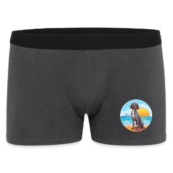 Portugiesischer Vorstehund Rasse Cartoon Kawaii Hund - Männer Boxer Shorts - Anthrazit - Vorne