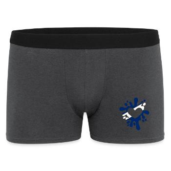 Israel Symbol Fahne Fleck Farben Geschenk - Männer Boxer Shorts - Anthrazit - Vorne