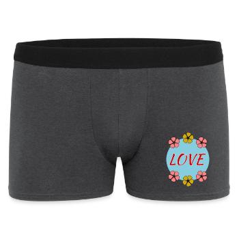 LIEBE. VALENTINSTAG. ICH LIEBE DICH. ICH LIEBE DICH. LIEBE - Männer Boxer Shorts - Anthrazit - Vorne
