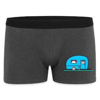 WOHNWAGEN. VAN. VAN. CAMPING CAR. - CAMPING. - ICH WAR HIER. - HUMOR. - Männer Boxer Shorts - Anthrazit - Vorne