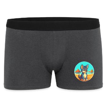 Tamaskan Hund Rasse Cartoon Kawaii Clipart Hund Haustier - Männer Boxer Shorts - Anthrazit - Vorne