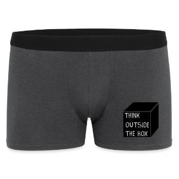THINK OUTSIDE THE BOX - Männer Boxer Shorts - Anthrazit - Vorne