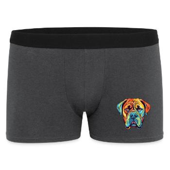 Boerboel Hunderasse Aquarell Karikatur Kawaii Farbe - Männer Boxer Shorts - Anthrazit - Vorne