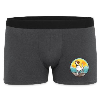 Tenterfield Terrier Hund Rasse Cartoon Kawaii Hund - Männer Boxer Shorts - Anthrazit - Vorne