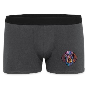 Deutscher rauhaariger Vorstehhund Rasse Aquarell - Männer Boxer Shorts - Anthrazit - Vorne