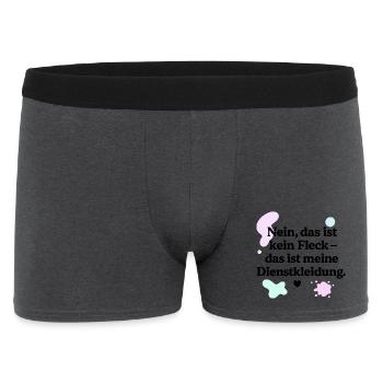 Das ist kein Fleck! (schwarz & bunt) - Männer Boxer Shorts - Anthrazit - Vorne
