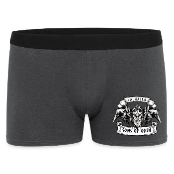 Valhalla Odin Wikinger - Männer Boxer Shorts - Anthrazit - Vorne
