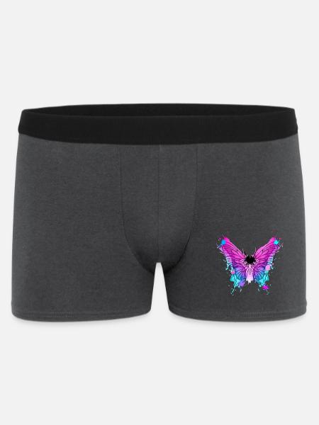 Schmetterling Aquarell  - Männer Boxer Shorts - Anthrazit