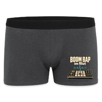 Boom Bap Oldschool Hip Hop 90er Rap Fan - Männer Boxer Shorts - Anthrazit - Vorne