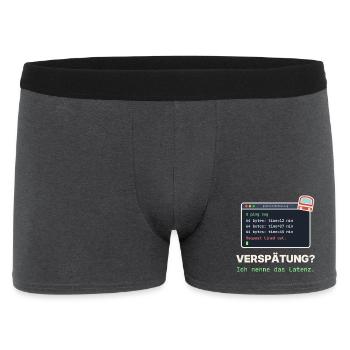 Ping Verzögerung: Latenz Meme - Männer Boxer Shorts - Anthrazit - Vorne