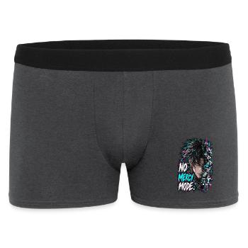 No Mercy Mode – Dark Cyberpunk Anime - Männer Boxer Shorts - Anthrazit - Vorne