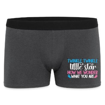 Funkel, funkel, kleiner Stern, wie wir uns fragen, was - Männer Boxer Shorts - Anthrazit - Vorne