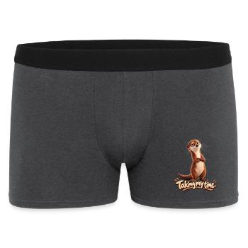 Niedlicher Otter | Taking my Time - Männer Boxer Shorts - Anthrazit - Vorne