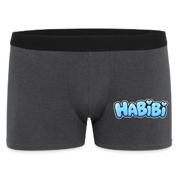 Habibi – Süßer Herz Schriftzug – Liebe - Männer Boxer Shorts - Anthrazit - Vorne