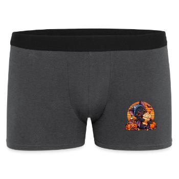 Halloween Fledermaus-Arzt mit Kaffee - Männer Boxer Shorts - Anthrazit - Vorne