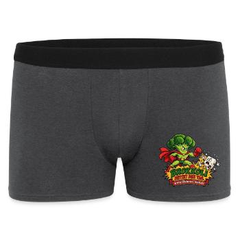 Brokkoli Superheld rettet den Tag - Männer Boxer Shorts - Anthrazit - Vorne