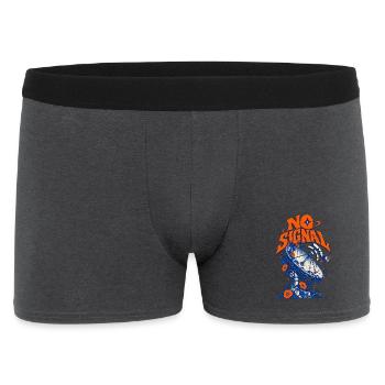 No Signal Retro Raumblumen - Männer Boxer Shorts - Anthrazit - Vorne